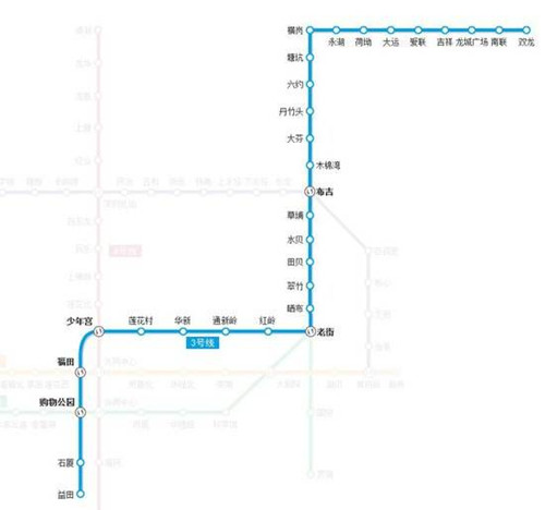 深圳地鐵3號線路圖2019 深圳地鐵線路圖最新