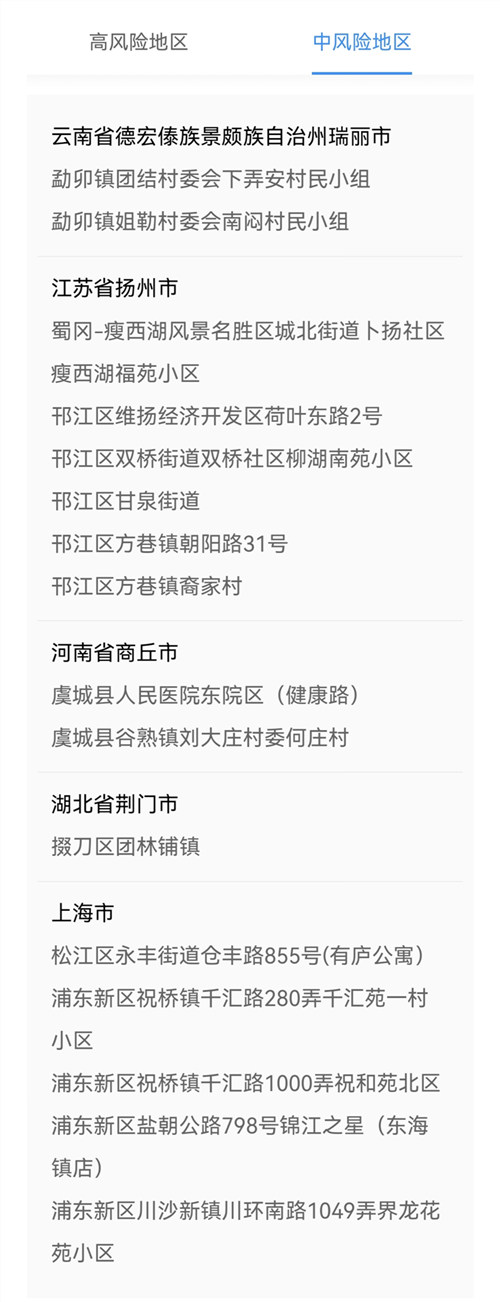 最新全國疫情中高風(fēng)險(xiǎn)等級地區(qū)名單(2021年8月30日更新)